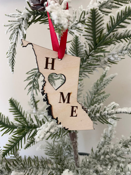 British Columbia HOME Wood Ornament & Gift Tag | 12 Finishes | Province Pride Gift