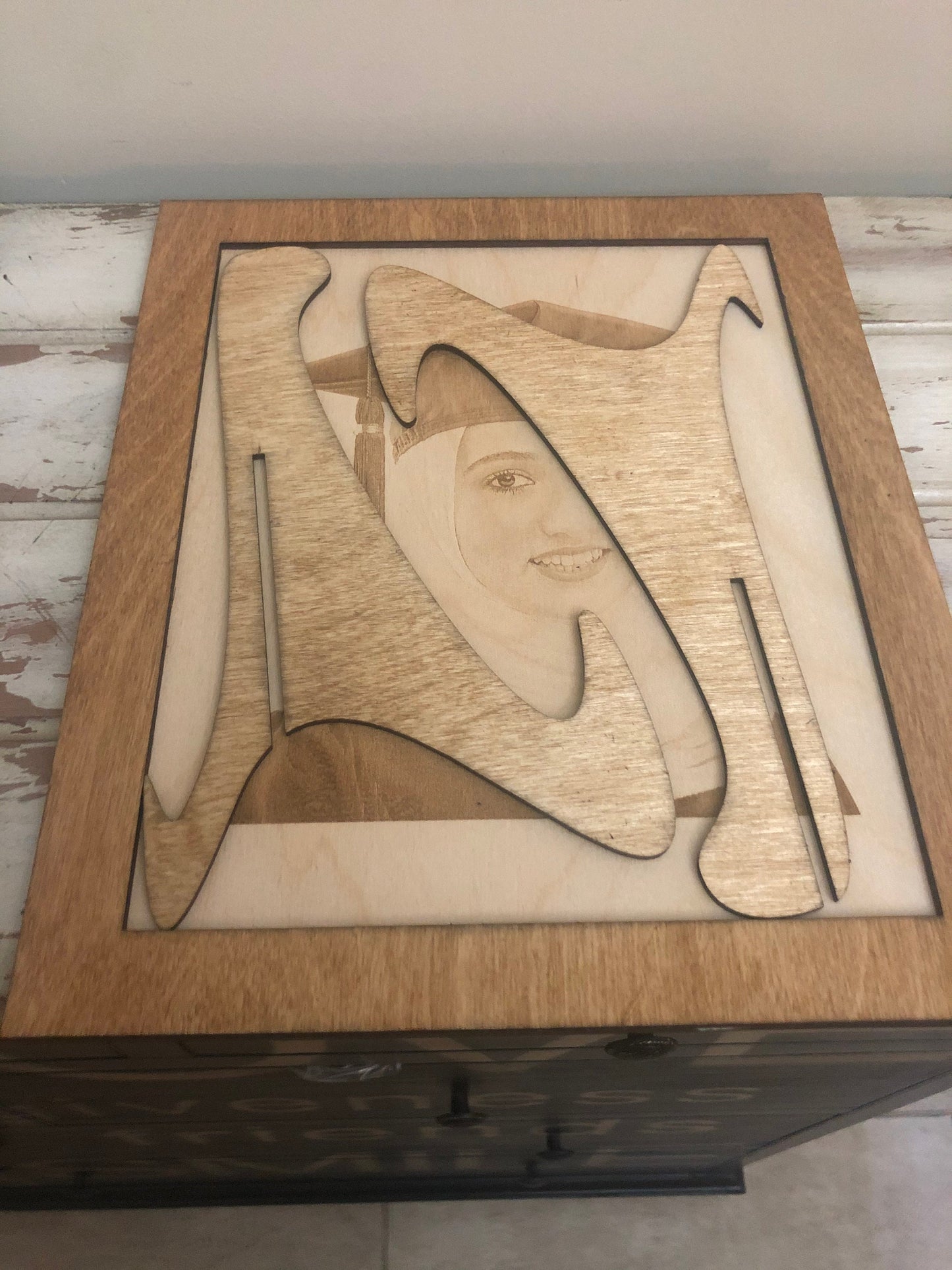 Custom Photo Engraved on Wood | Framed with Easel | 5x7 or 8x10
