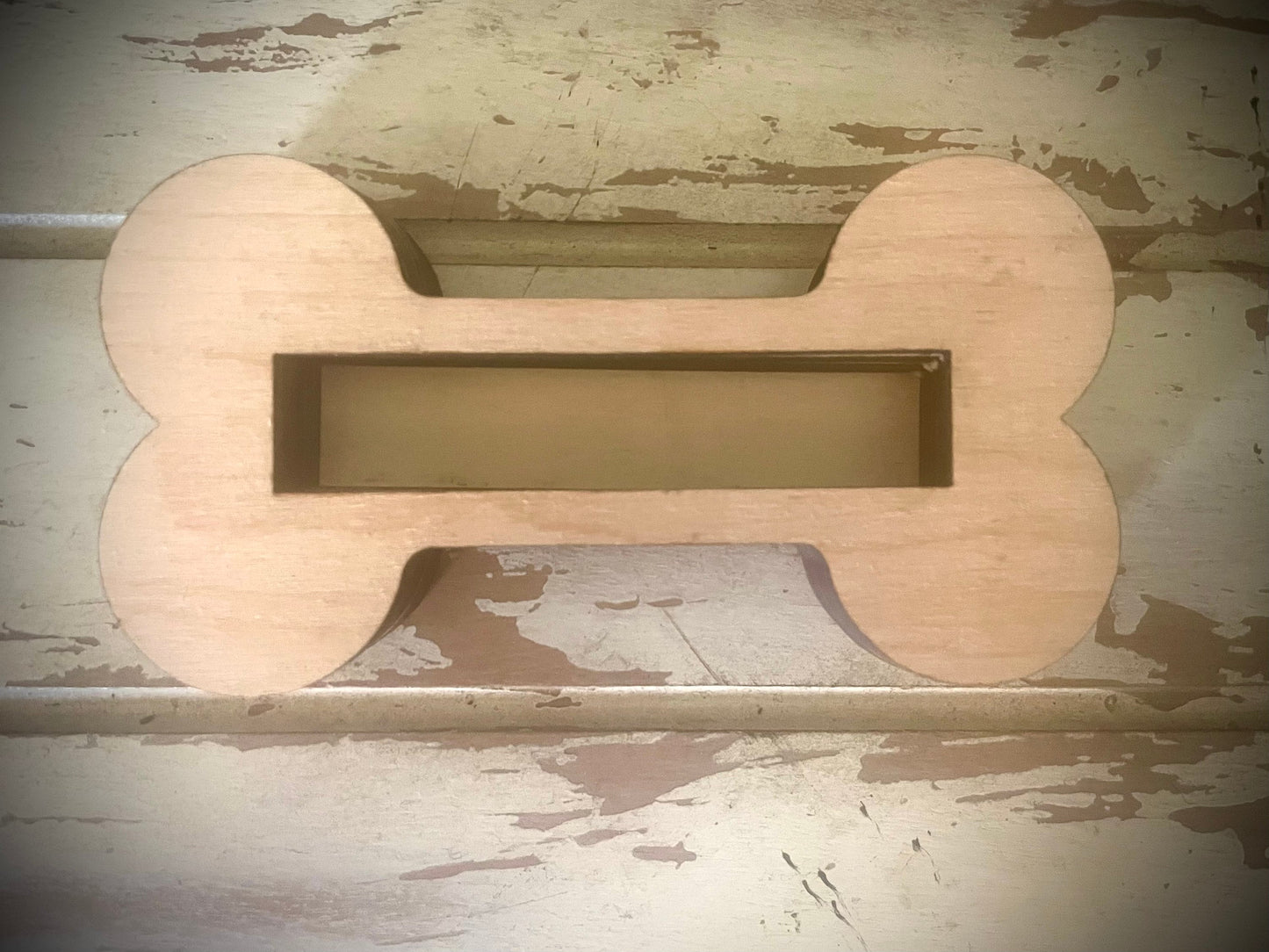 Dog Bone Wood Business Card Holder | 12 Finishes