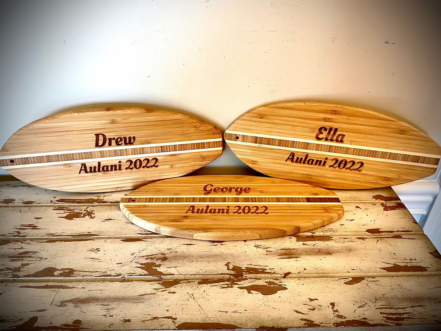 Personalized Mini Surfboard Charcuterie & Serving Board | Custom Engraving | Disney Aulani Autograph Board