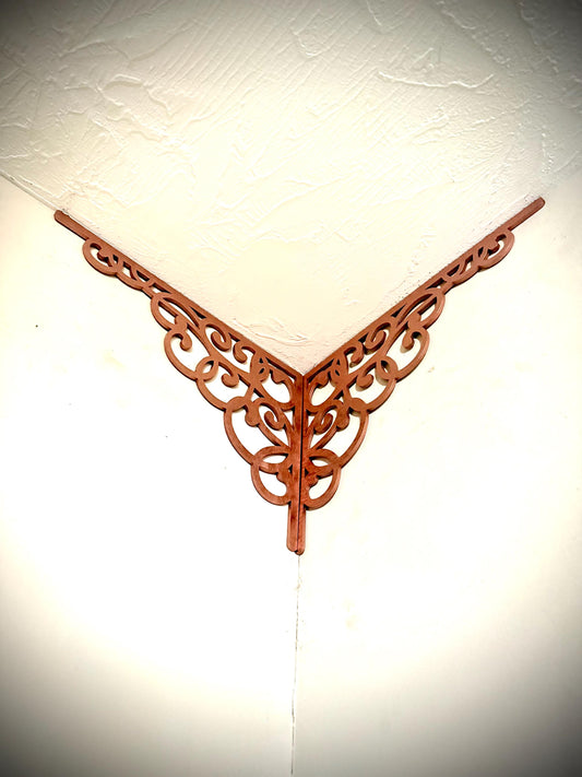 Art Nouveau Wood Corner Accent & Trim | Set of 2 | Multiple Sizes & Finishes | Style B