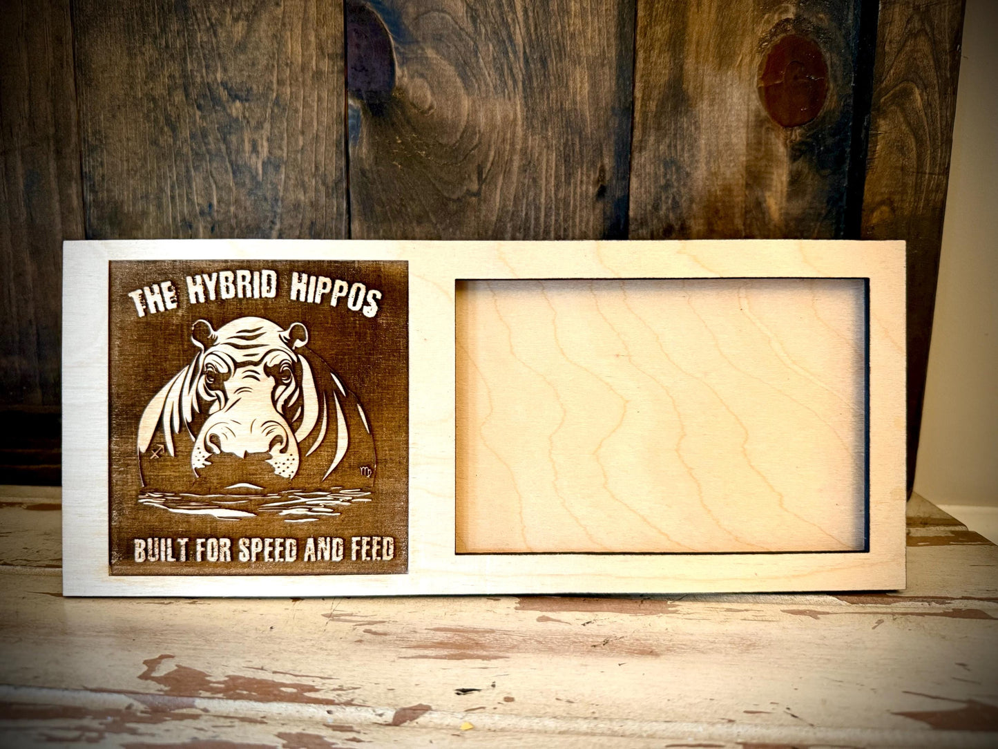 Custom Team & Corporate Logo Wood 4x6 Photo Frame | Portrait or Landscape