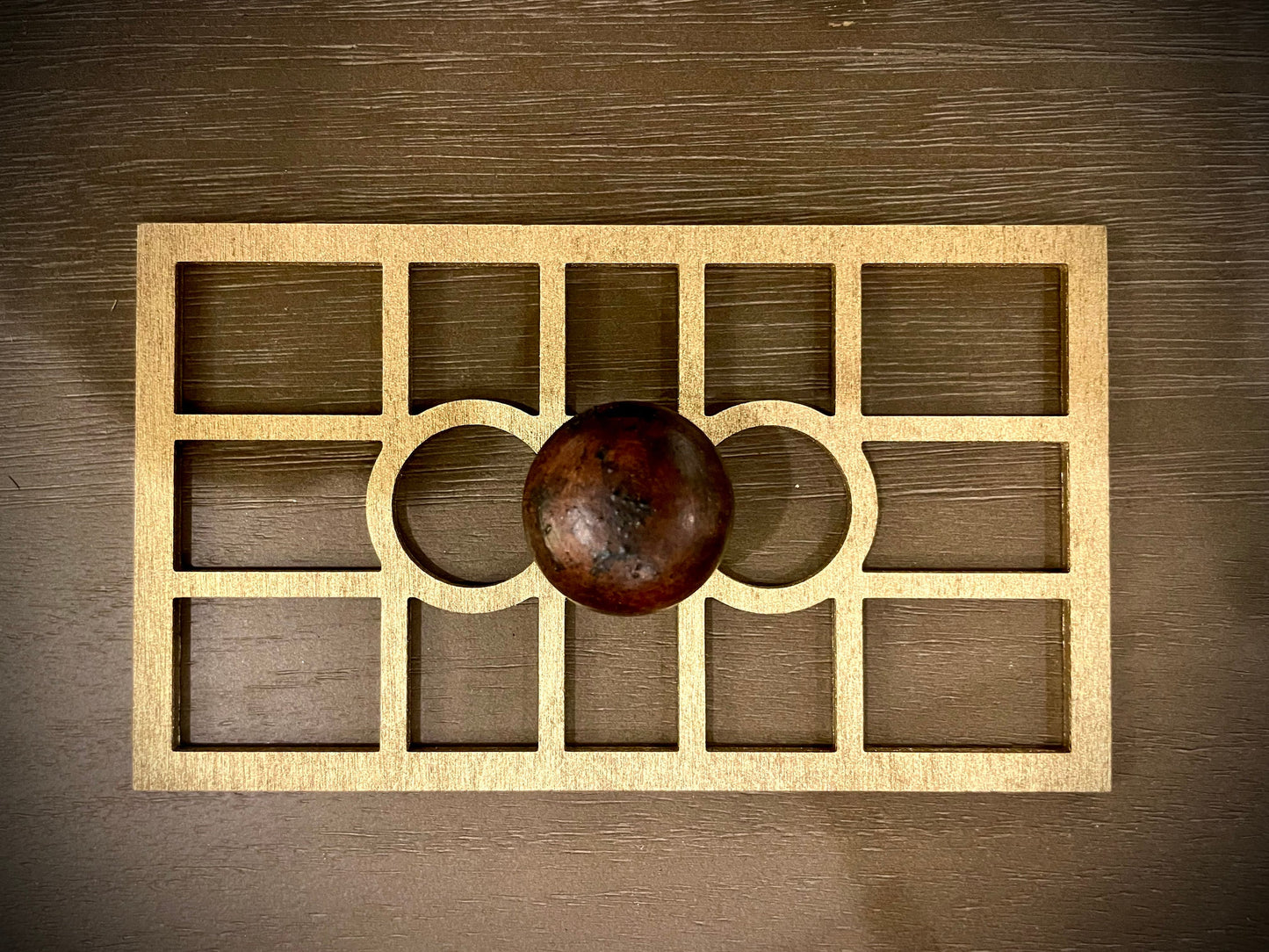 Boho Modern Art Deco Art Deco wood drawer knob or pull accent in natural or 14 other finishes.  2 pieces. Set AD Circles