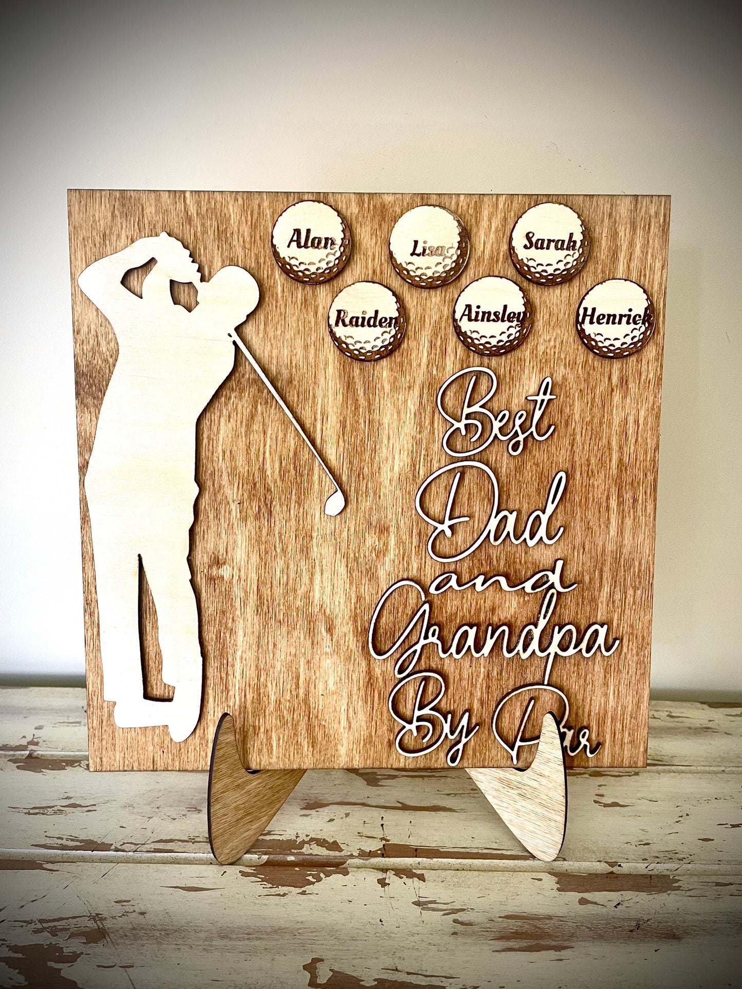 Custom Golf Wood Plaque | Father's Day, Birthday & Christmas Gift