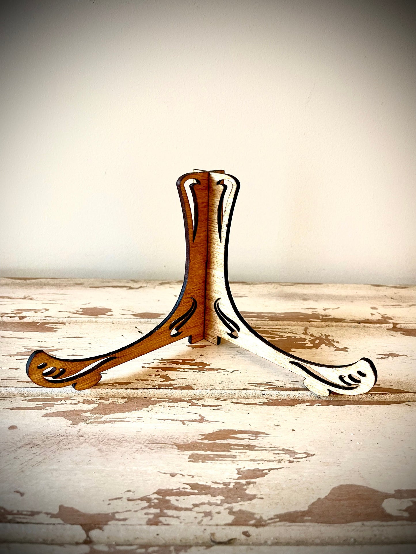 Wood Display Easel | Art, Photo & Plate Stand | 12 Finishes | Style B
