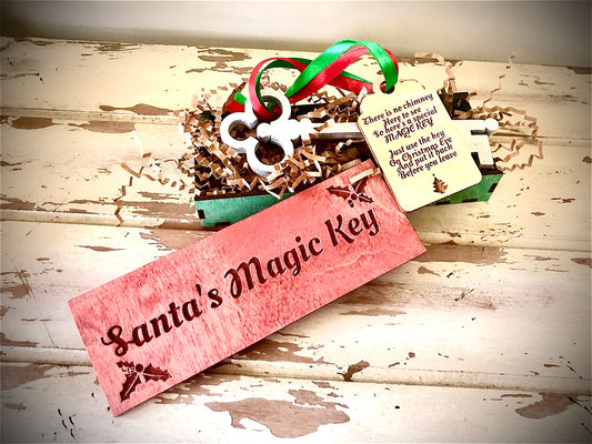 Santa's Magic Key | Heirloom Wood Keepsake Box | Christmas Eve Tradition Gift