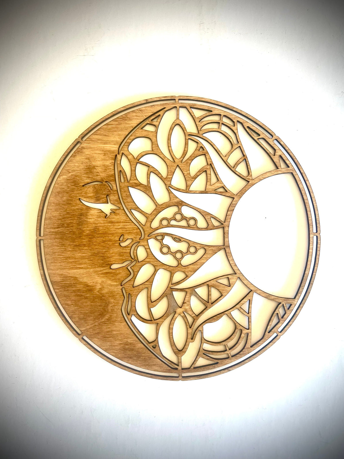 Boho Sun & Moon Trio Wood Wall Art | 3-Panel Set | Multiple Finishes