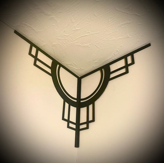 Art Deco Wood Corner Accent & Trim | Set of 2 | Multiple Sizes & Finishes | Style A