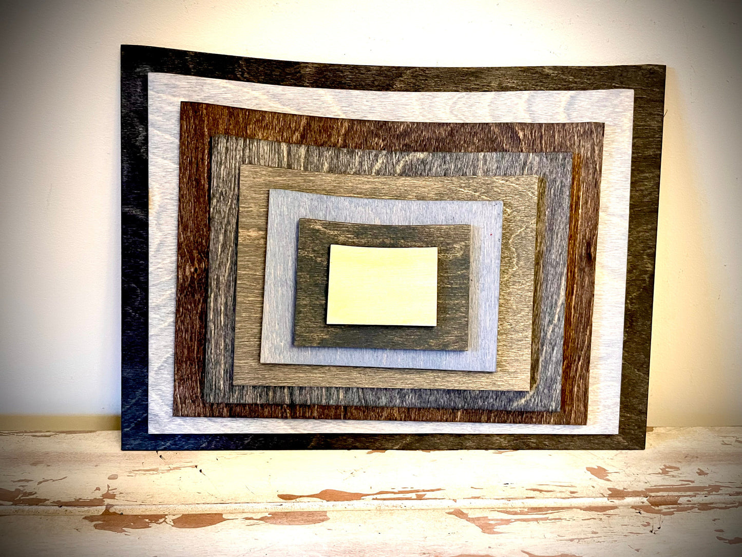 Colorado Stacked State 3D Wood Table & Wall Art | Multi-Color