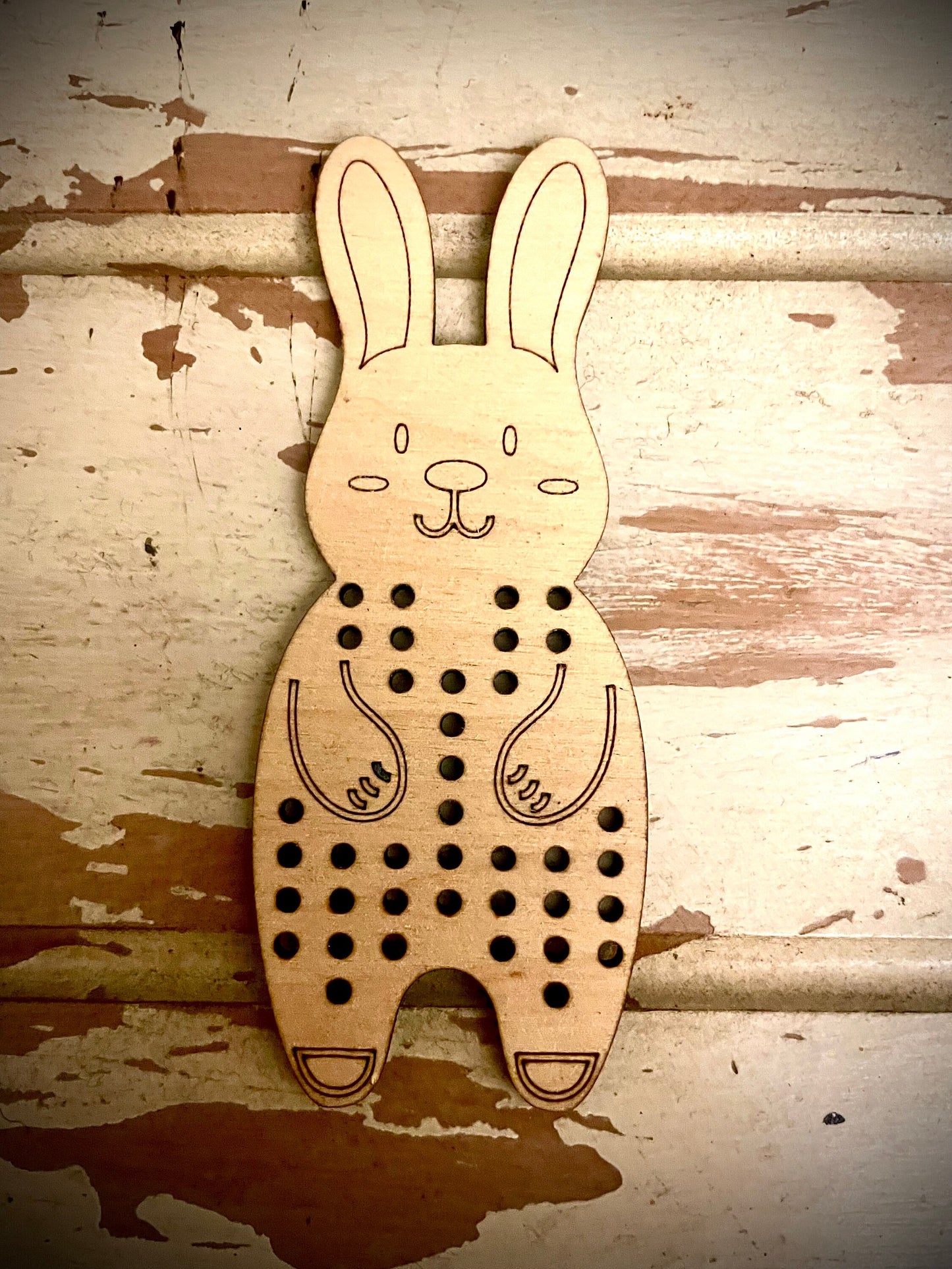 Cross Stitch Bunny Rabbit Wood Blanks | Easter Craft Supplies | Assorted Quantities