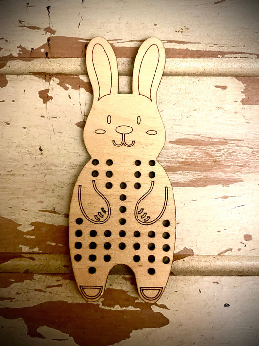 Cross Stitch Bunny Rabbit Wood Blanks | Easter Craft Supplies | Assorted Quantities