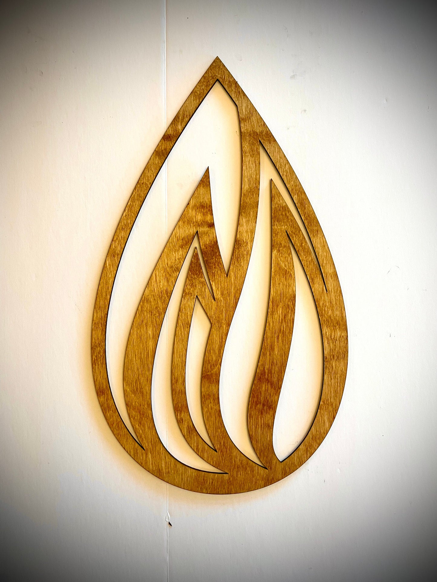 Boho 4 Elements Wood Wall Art | Earth, Water, Wind & Fire Teardrop | 4-Panel Set | Multiple Sizes & Finishes