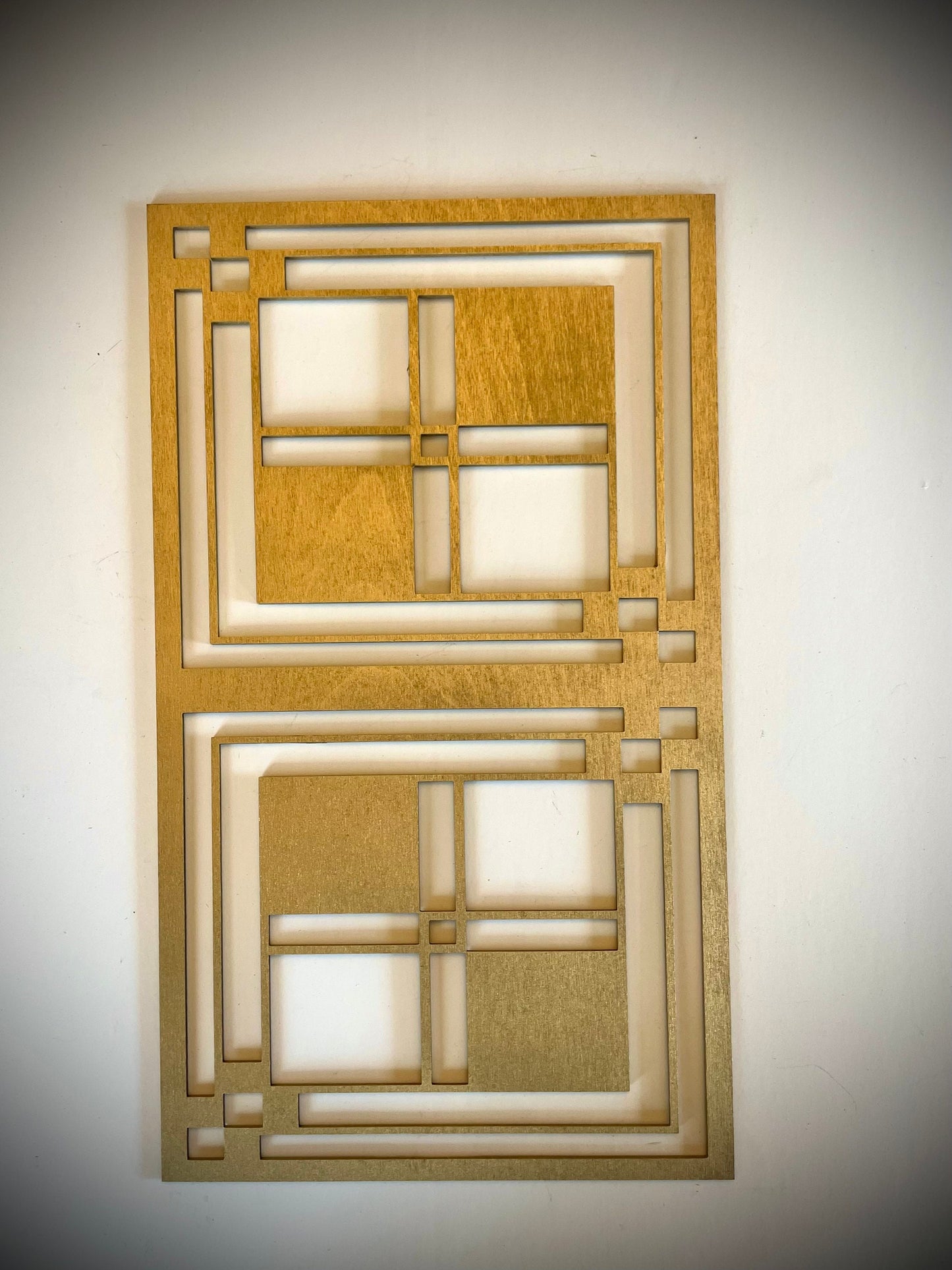 Art Deco Geometry Wood Wall Art | 3-Panel Set | Multiple Sizes & Finishes | Style Z