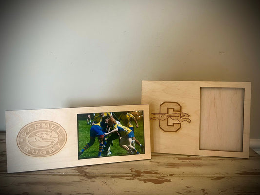 Custom Team & Corporate Logo Wood 4x6 Photo Frame | Portrait or Landscape