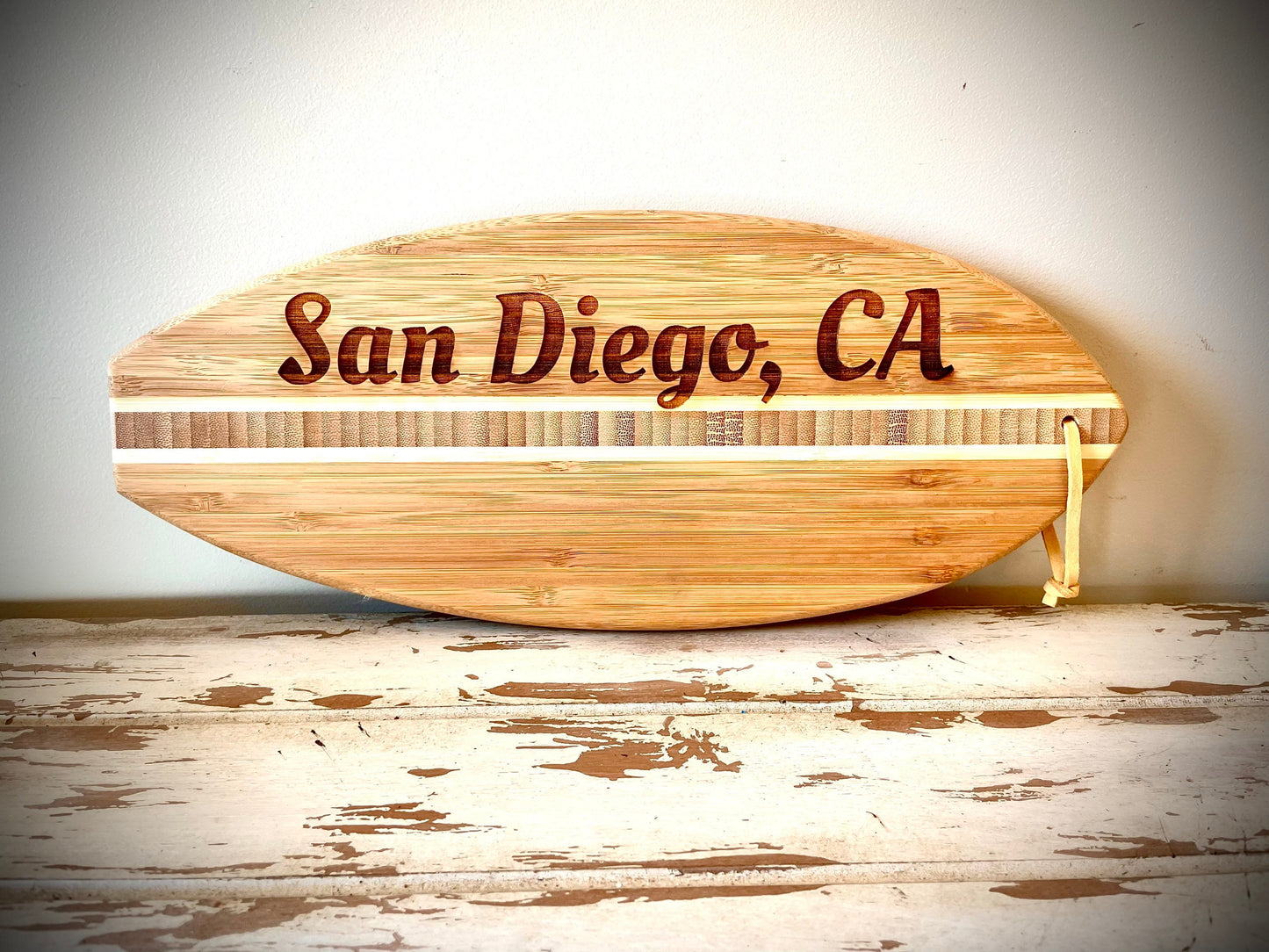 Personalized Mini Surfboard Charcuterie & Serving Board | Custom Engraving | Disney Aulani Autograph Board