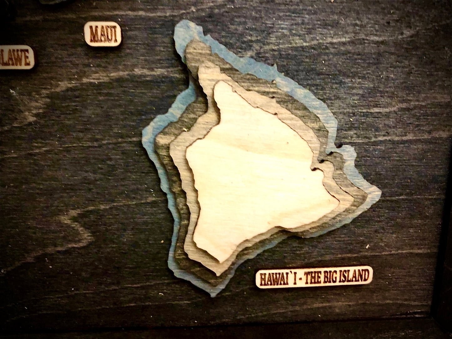 Hawaii Stacked State 3D Wood Table & Wall Art | Multi-Color
