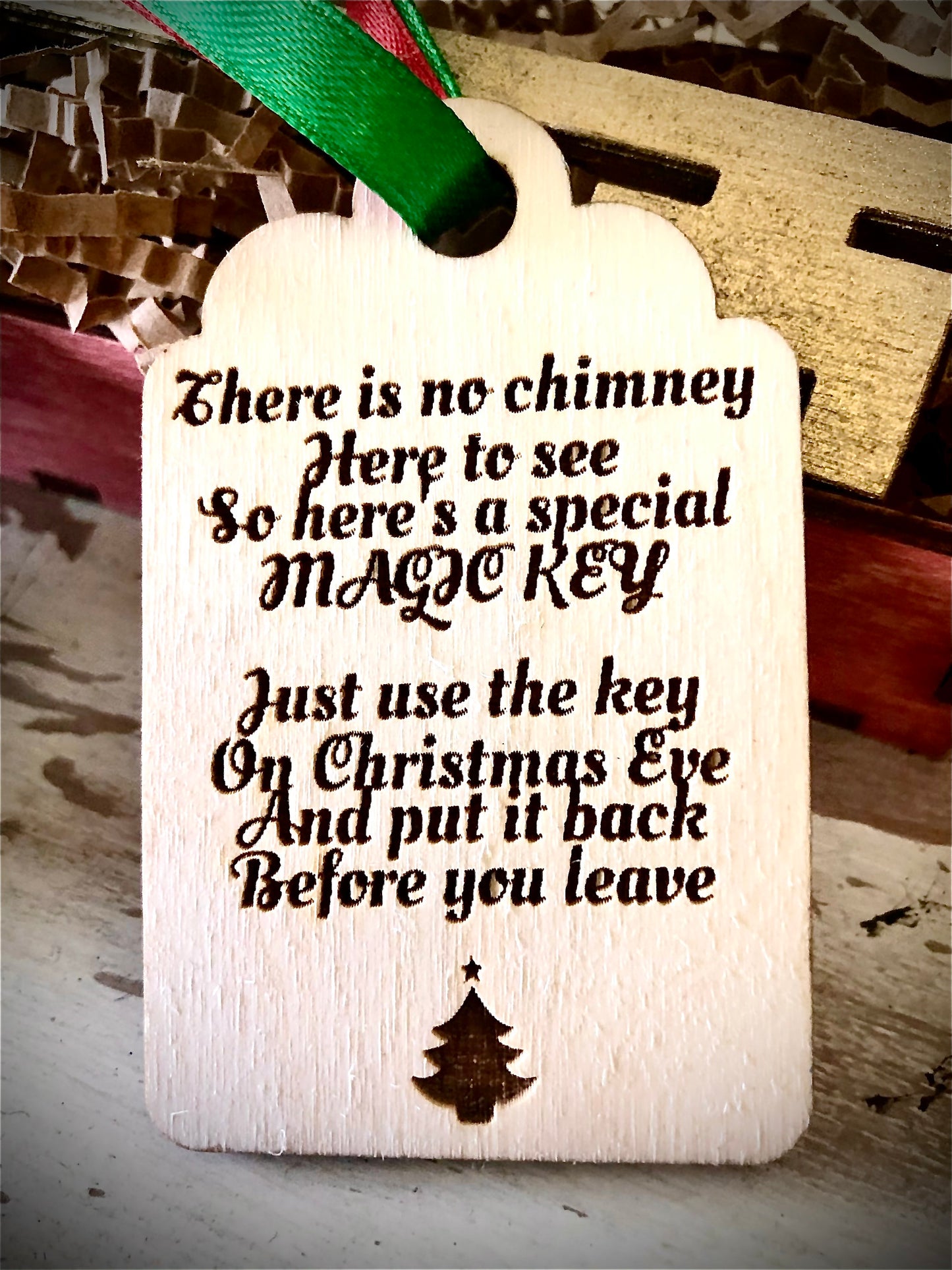 Santa's Magic Key | Heirloom Wood Keepsake Box | Christmas Eve Tradition Gift