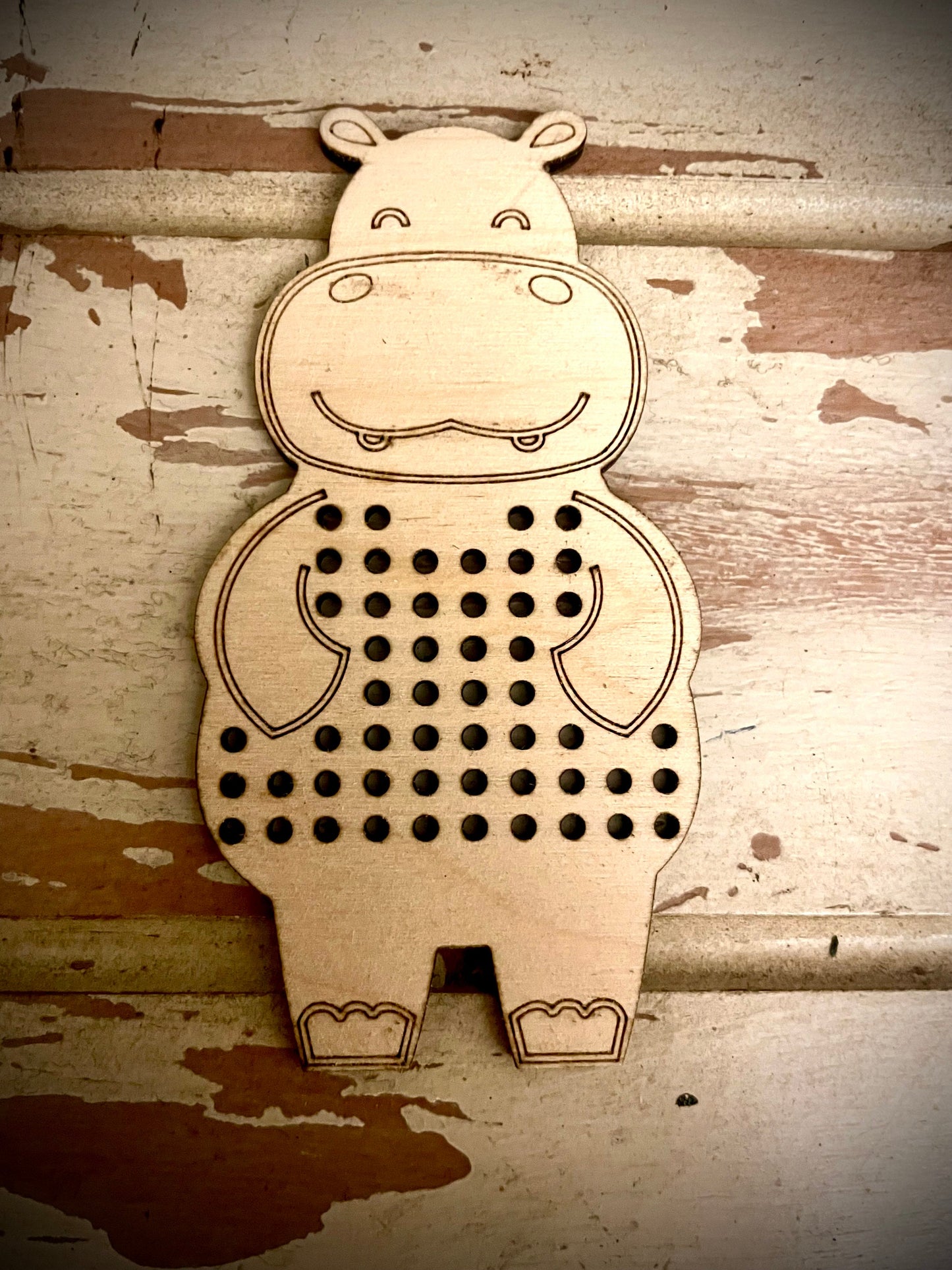 Cross Stitch Hippo Wood Blanks | Assorted Quantities