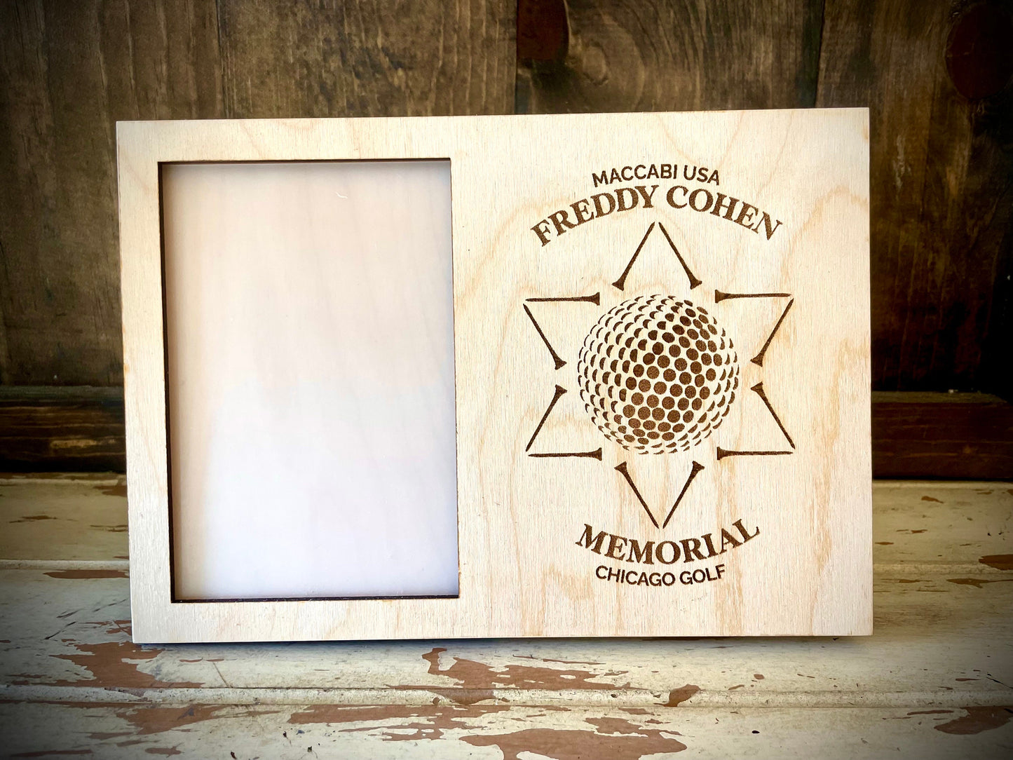 Custom Team & Corporate Logo Wood 4x6 Photo Frame | Portrait or Landscape
