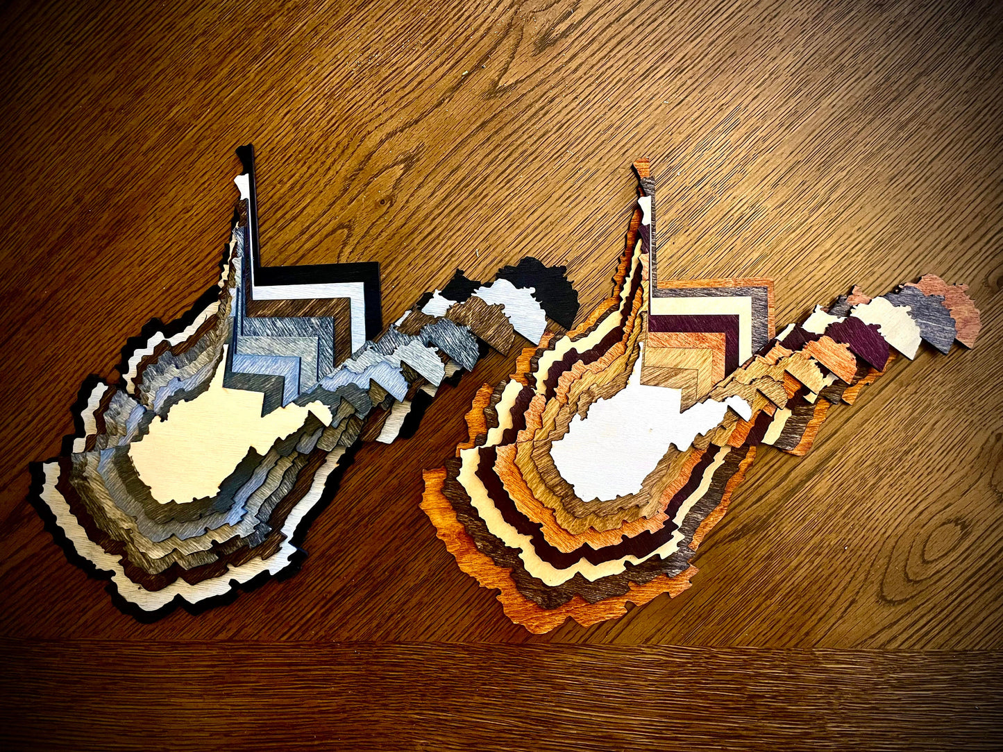 West Virginia Stacked State 3D Wood Table & Wall Art | Multi-Color