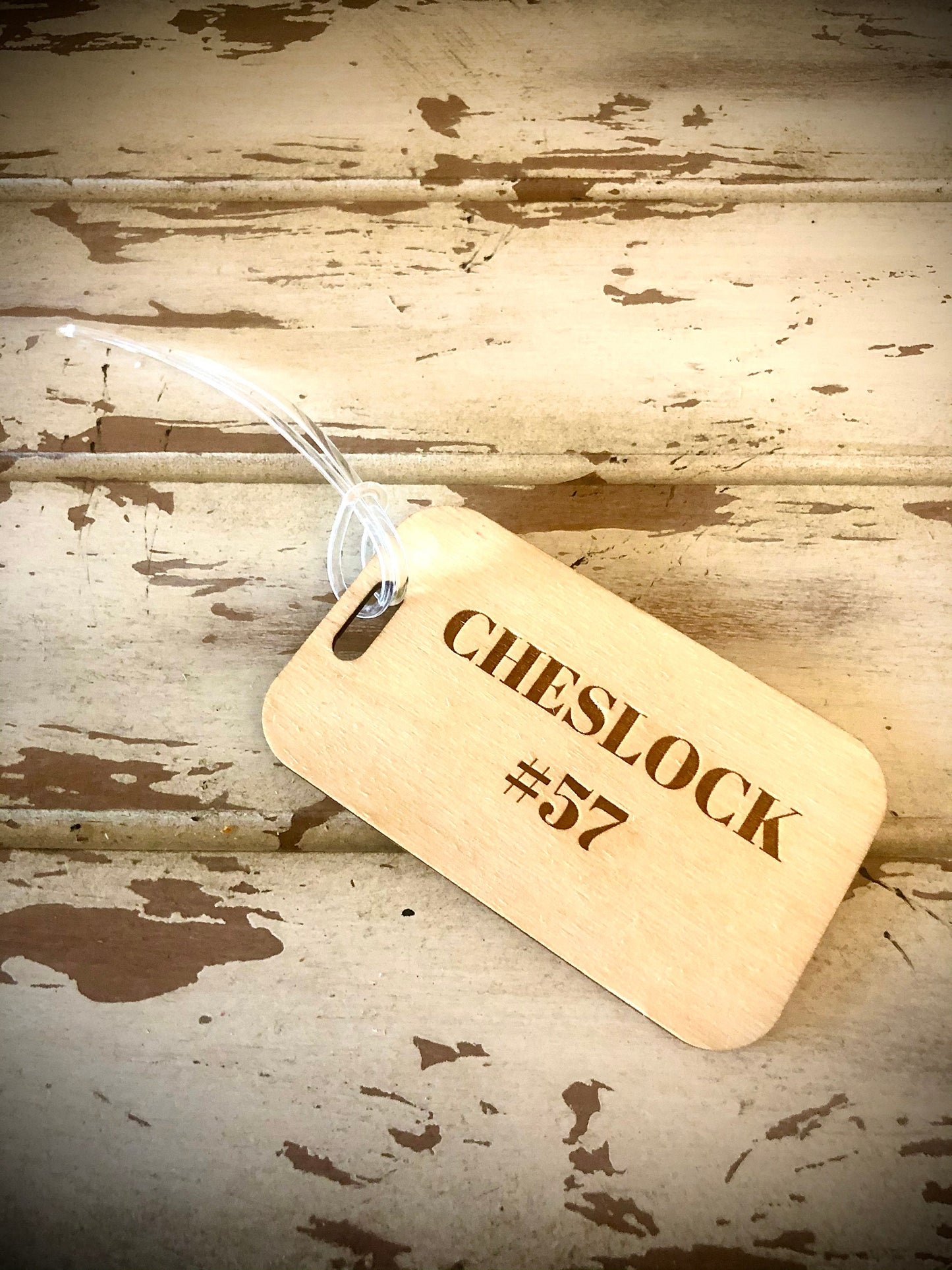 Football Field Wood Bag Tag | Personalized Luggage Tag | Custom Football Gift