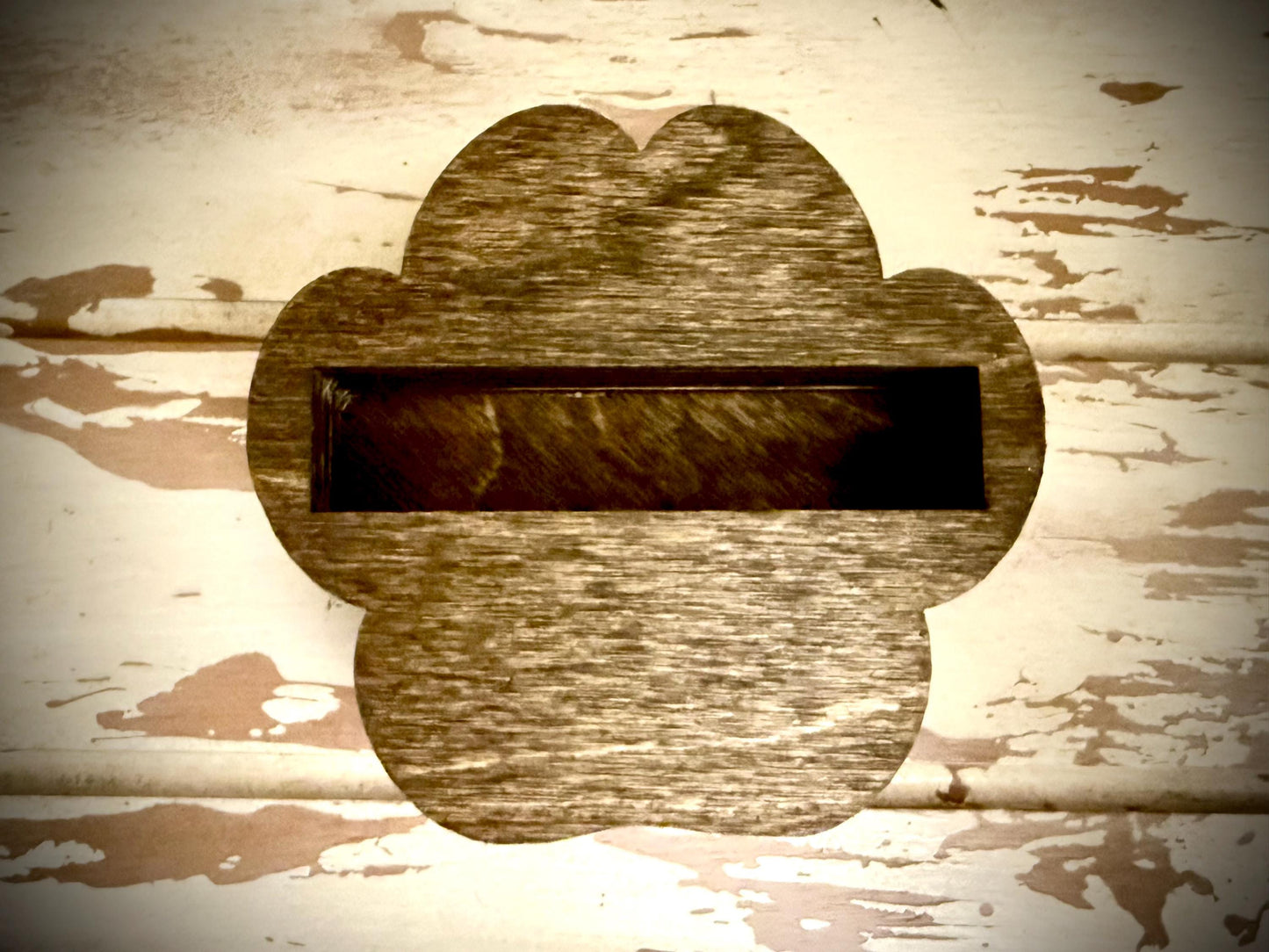 Dog Paw Wood Business Card Holder | 12 Finishes