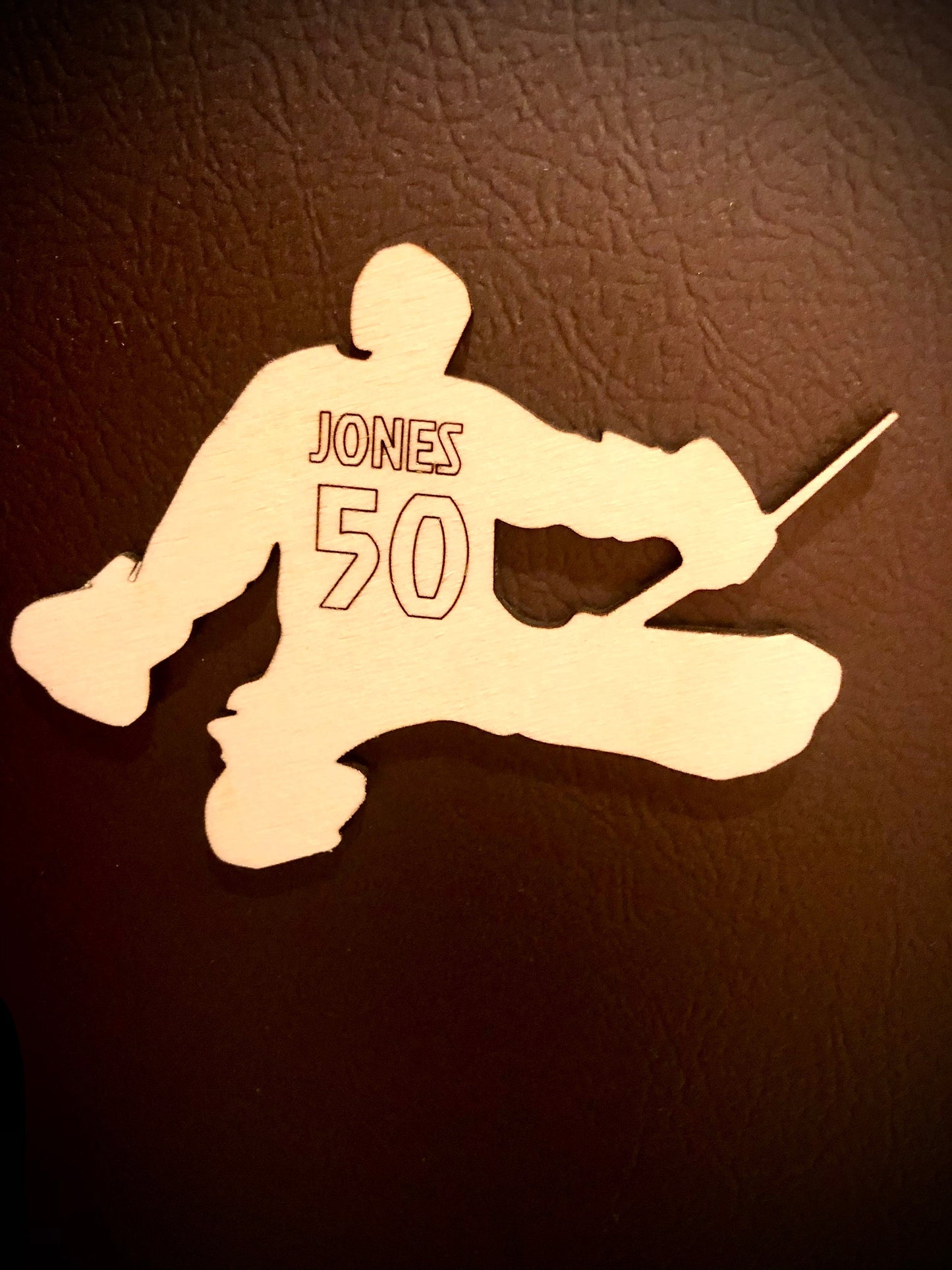 Hockey Goalie Wood Refrigerator Magnet | Personalized Name & Number | Hockey Gift