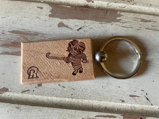 Custom School Mascot & Logo Wood Keychain | Laser Engraved | High School & College
