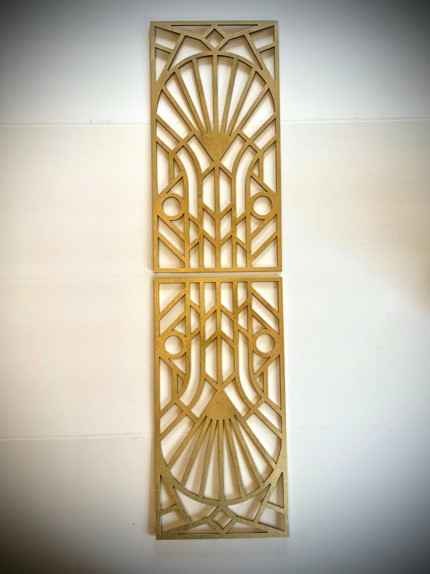 Boho Modern Art Deco Art Deco Geometry wood wall art, 2 panel in multiple sizes and finishes, decor original set x