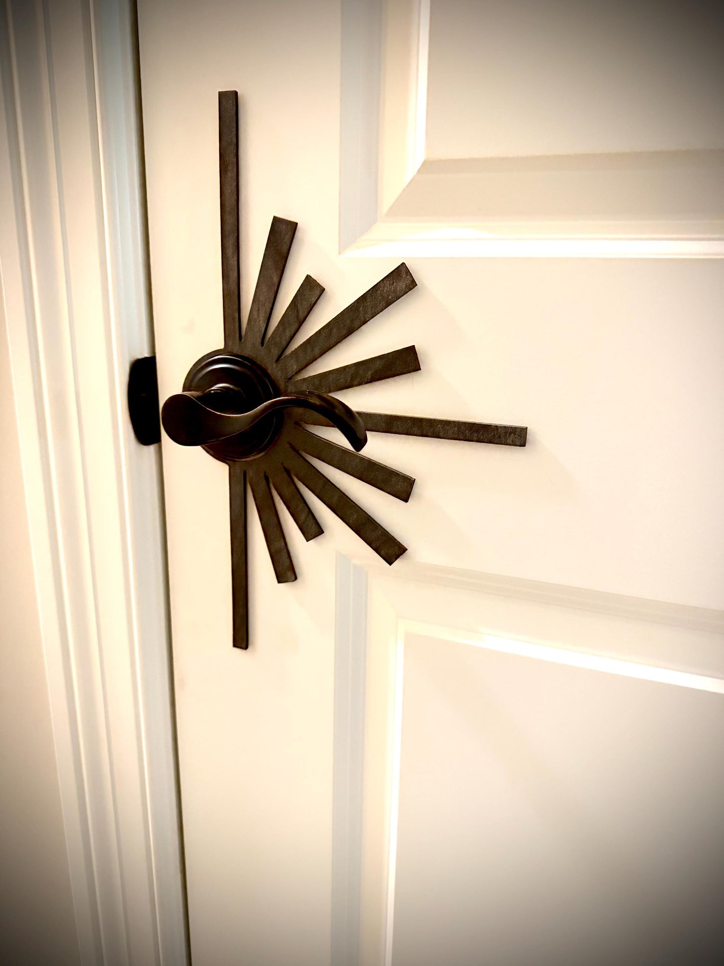 Art Deco Wood Door Knob Accent - 2 Pieces - Set Q-1