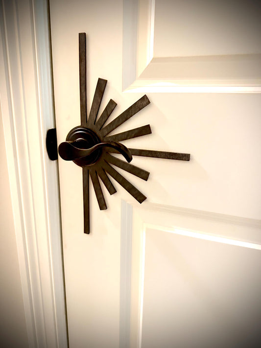 Art Deco Wood Door Knob Accent - 2 Pieces - Set Q-1