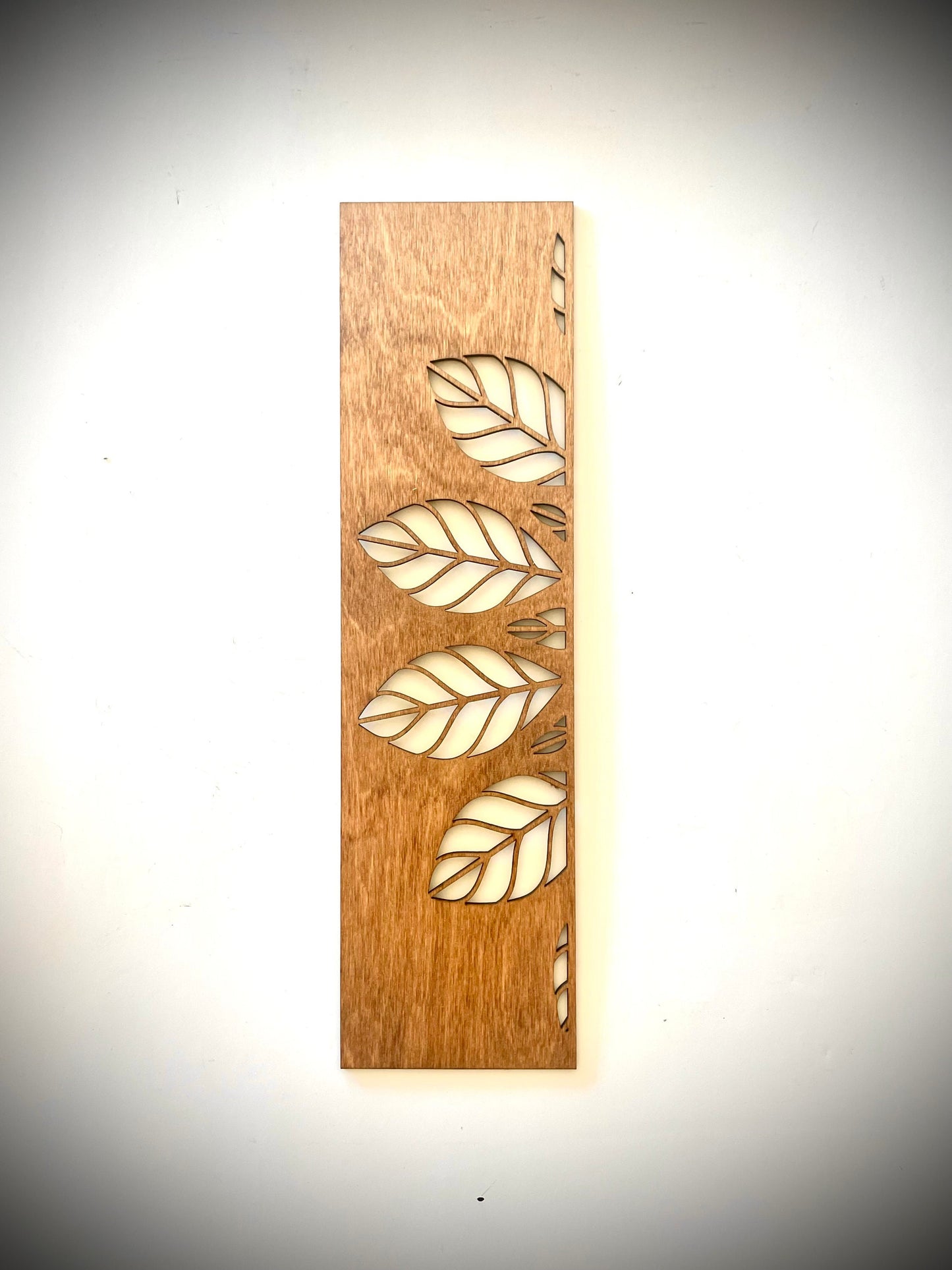 Boho Leaf Mandala Wood Wall Art | 3-Panel Set | Multiple Sizes & Finishes | Style 1