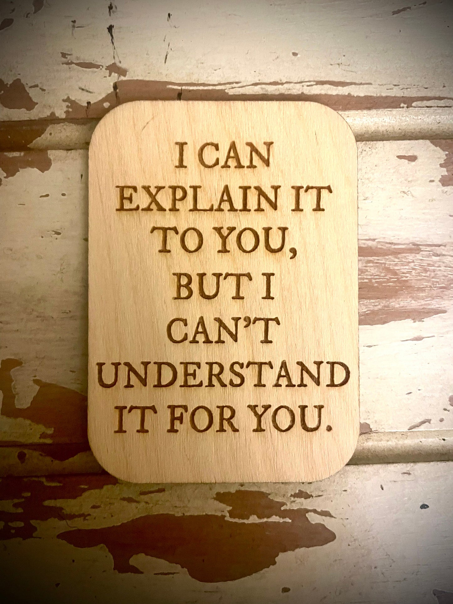 "I Can Explain It But Can't Understand It for You" Funny Wood Fridge Magnet | Funny Gift