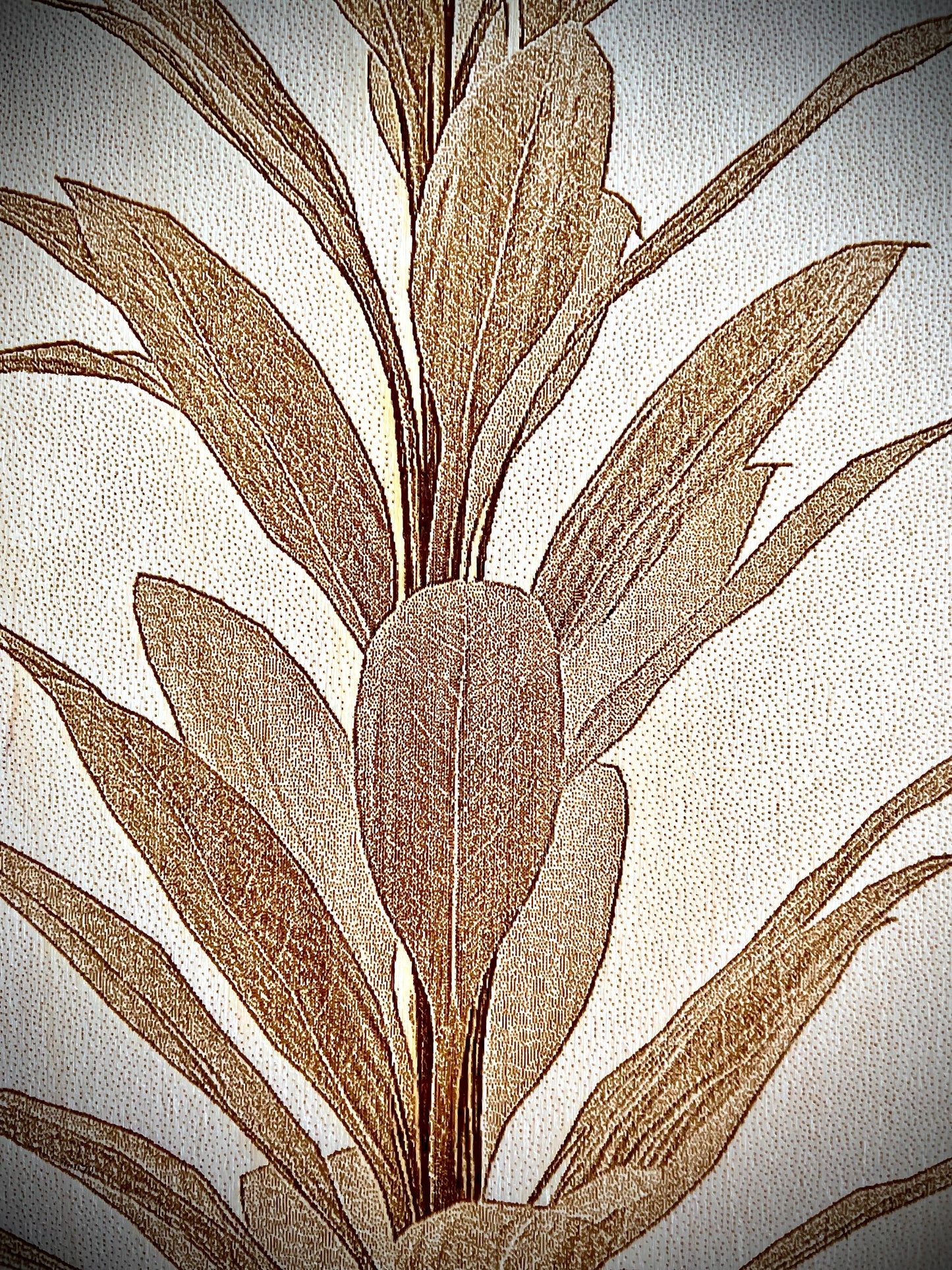 Boho Plant & Leaves Laser Engraved Wood Wall Art | 3-Panel Set | Multiple Finishes
