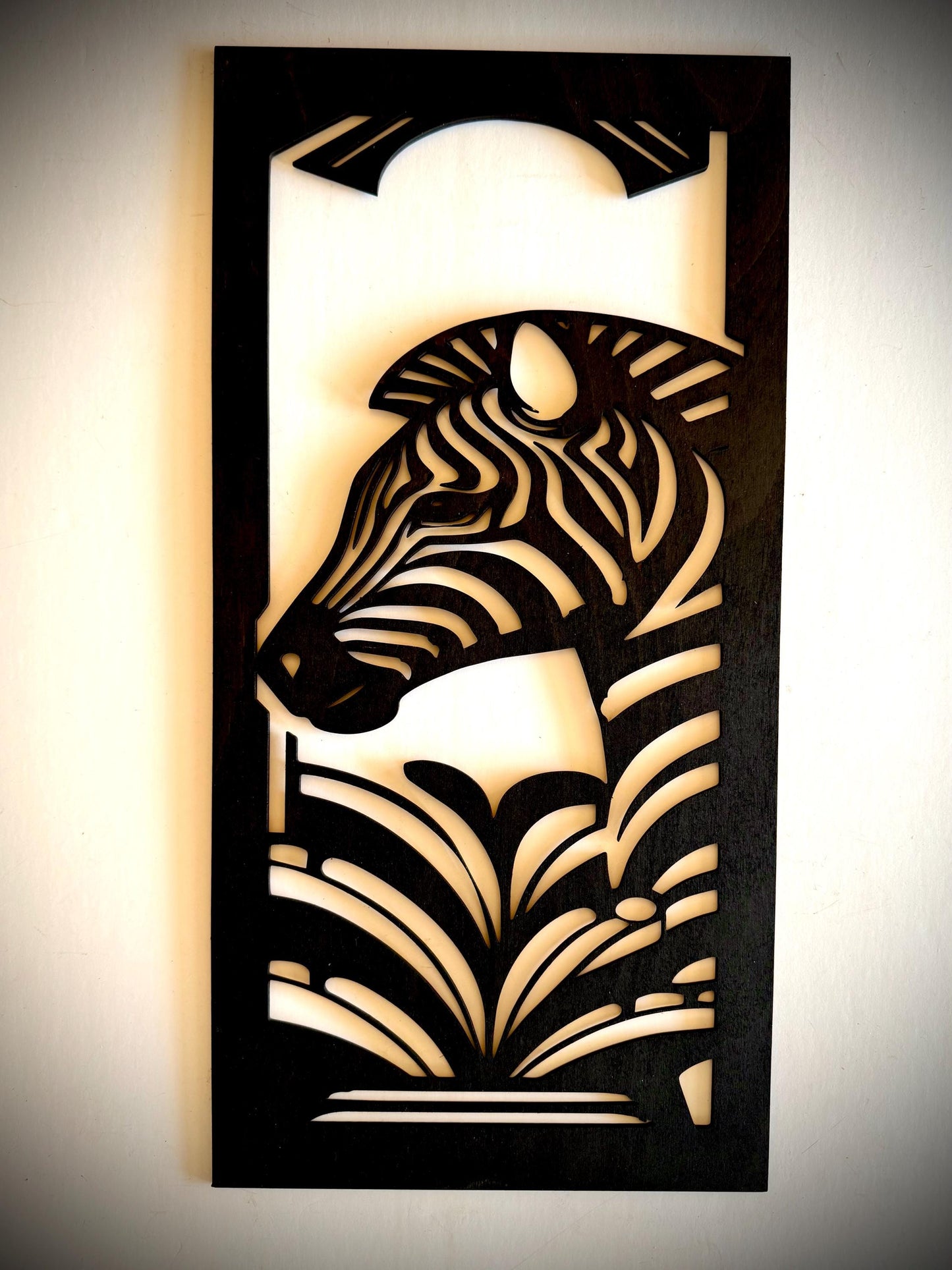 Art Deco Zebra Wood Wall Art | 3-Panel Set | Multiple Sizes & Finishes