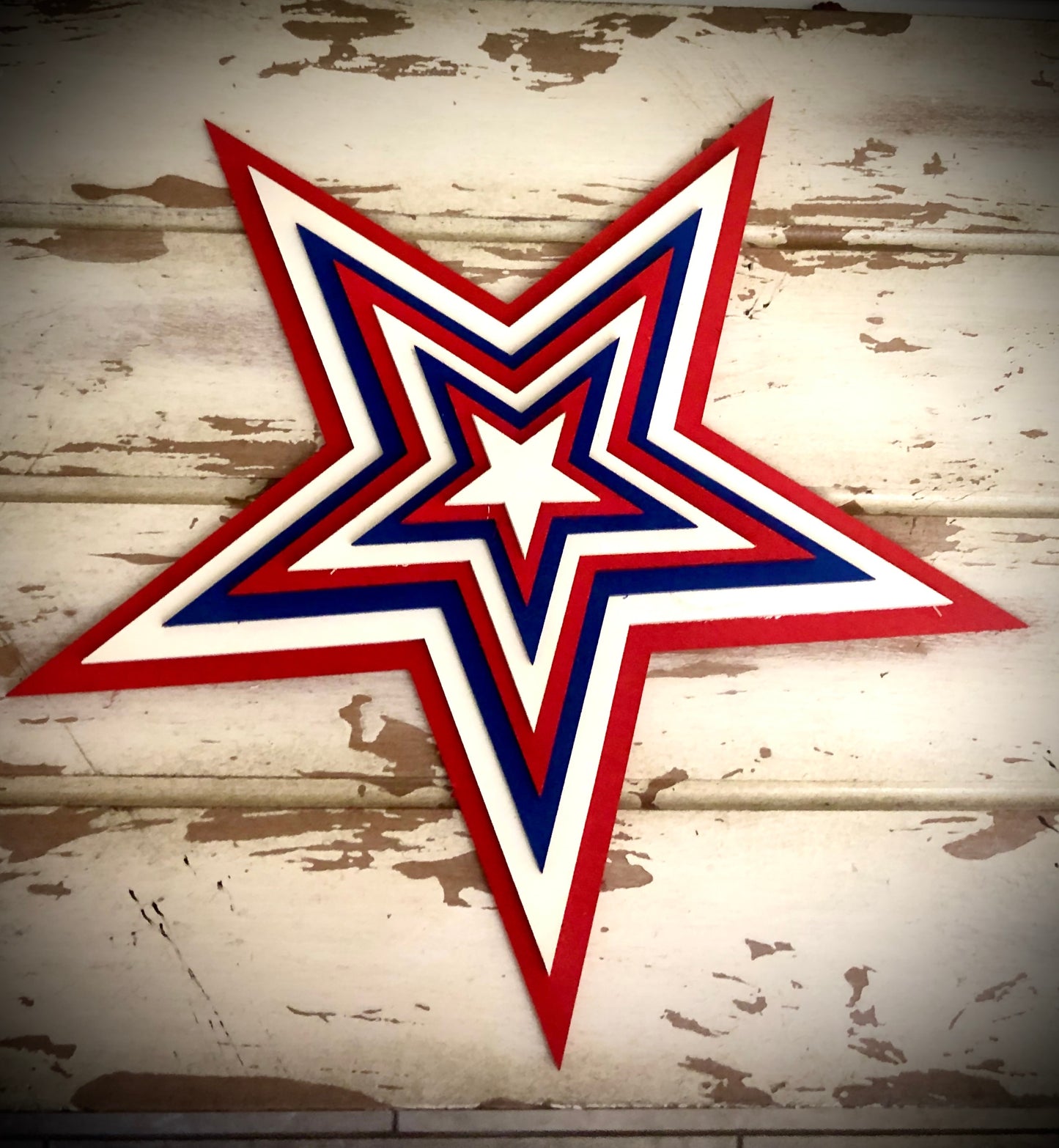 Stacked Stars 3D Wood Table & Wall Art | Multi-Color