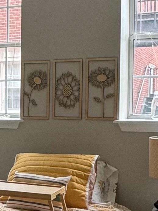 Sunflower Wood Wall Art | 3-Panel Set | Multiple Sizes & Finishes
