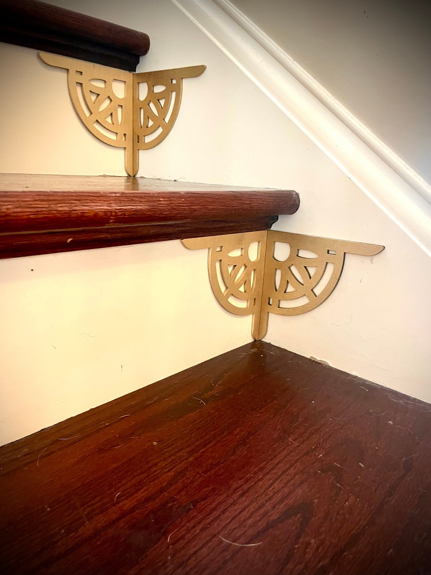 Art Deco art deco staircase corner accents / embellishments (set of 4) available in multiple finishes-style K