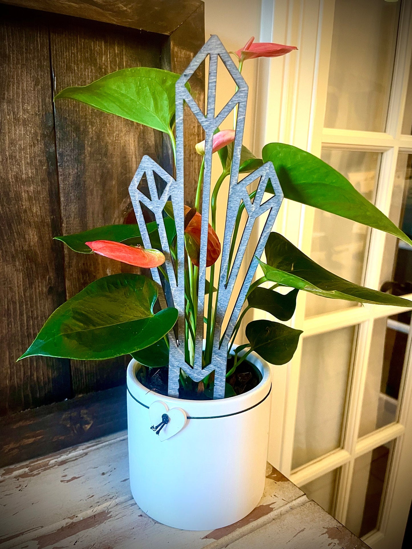 Boho Indoor Plant Trellis | Crystal Shape | Multiple Sizes & Finishes