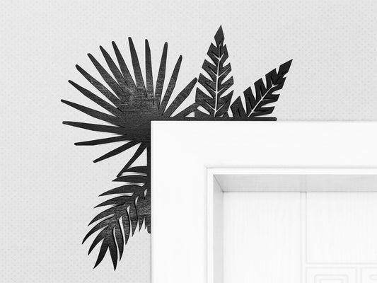 Floral Wood Window & Door Corner Accent & Trim | Set of 2 | Multiple Sizes & Finishes | Floral Style 06