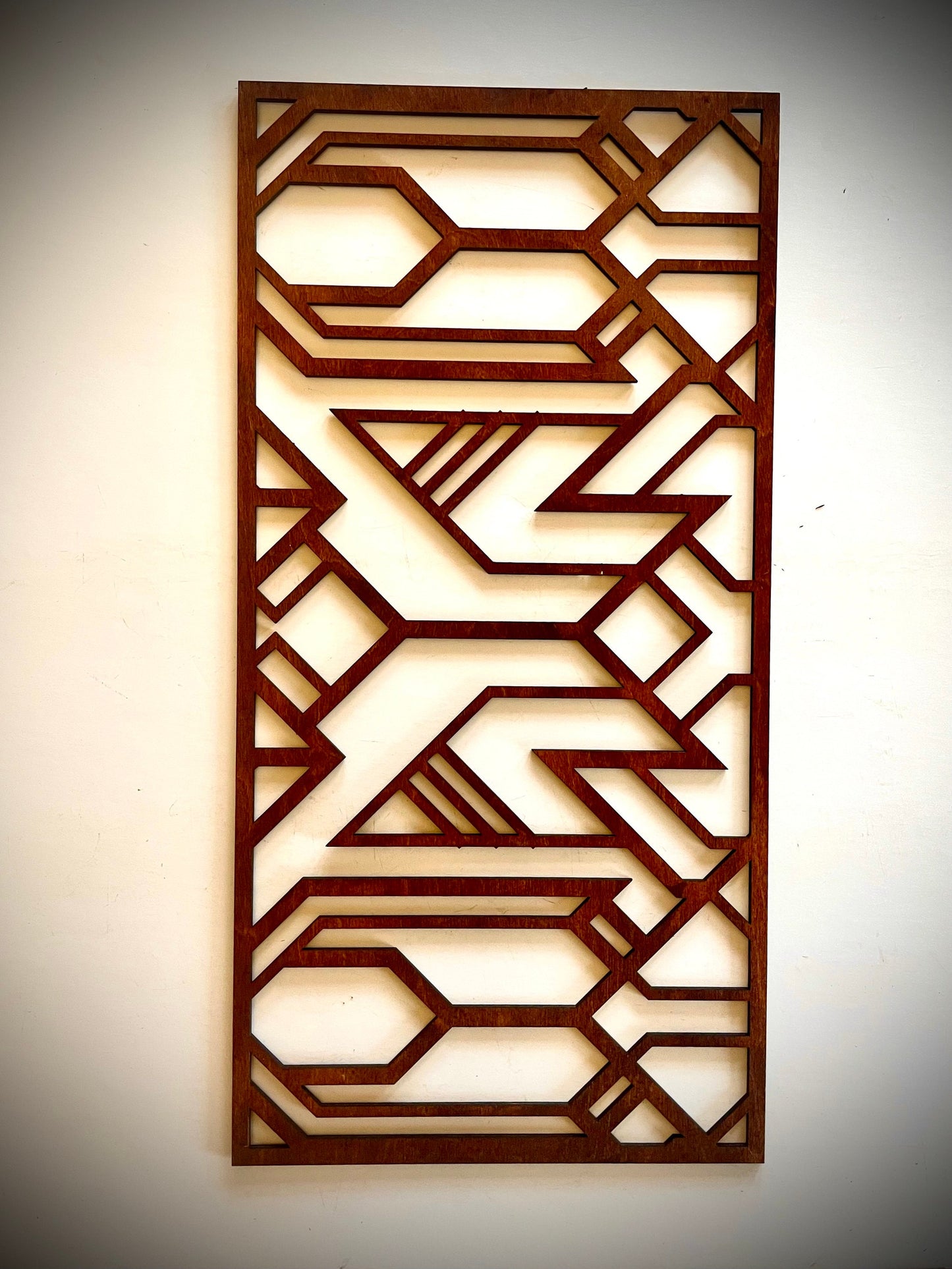 Boho Modern Art Deco Art Deco Geometry wood wall art, 2 panel in multiple sizes and finishes, decor wall art original-N