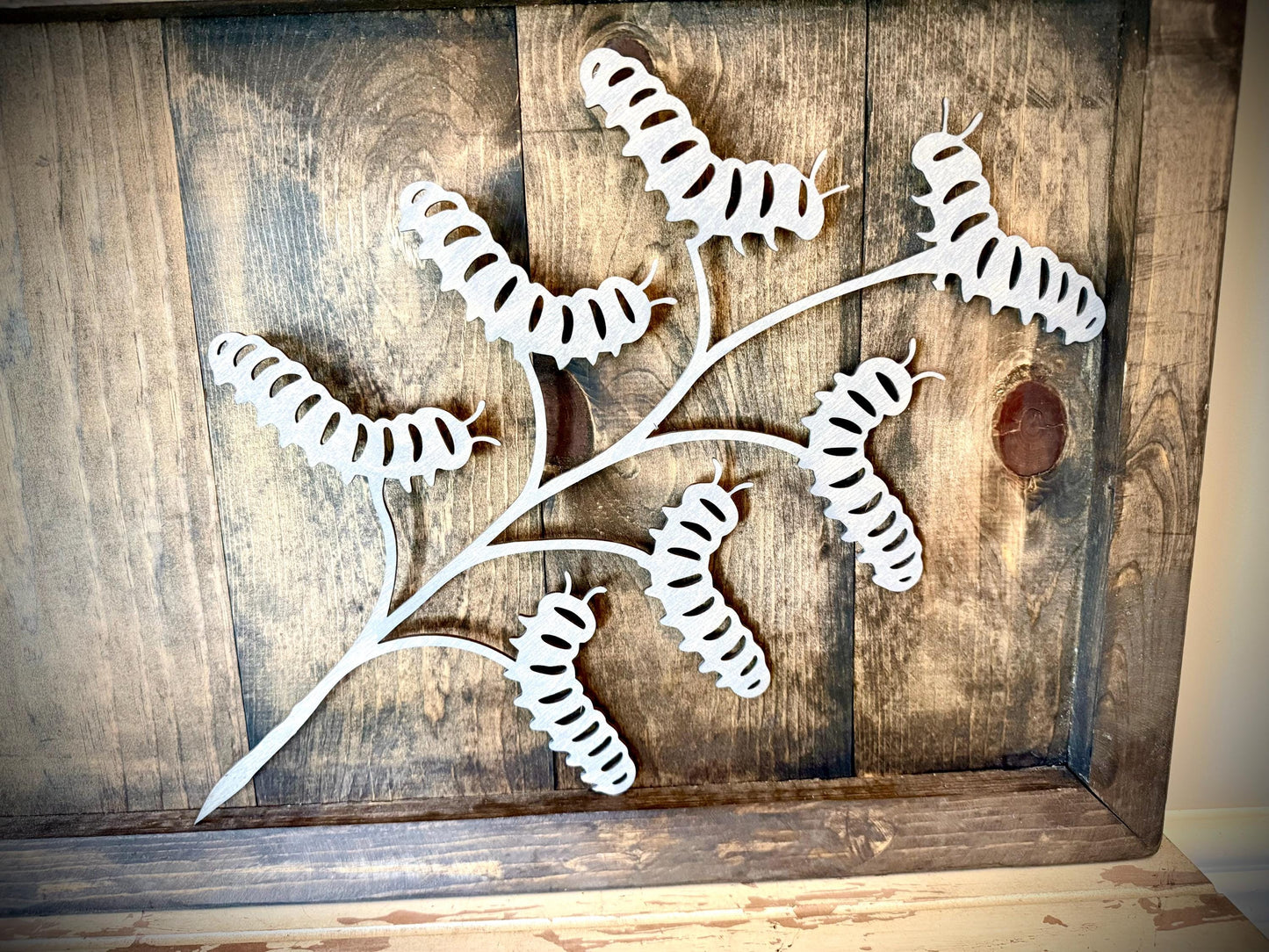 GIANT 18" x 10.5" Caterpillar Boho Indoor Plant Trellis | Multiple Finishes