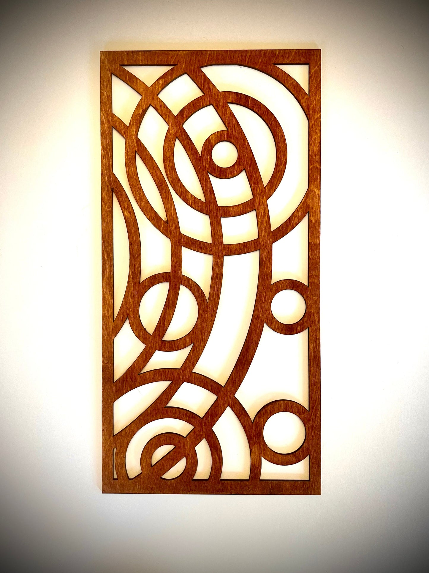 Boho Modern Art Deco Art Deco Circles wood wall art, 4 panel in multiple sizes and finishes, decor wall art original-O