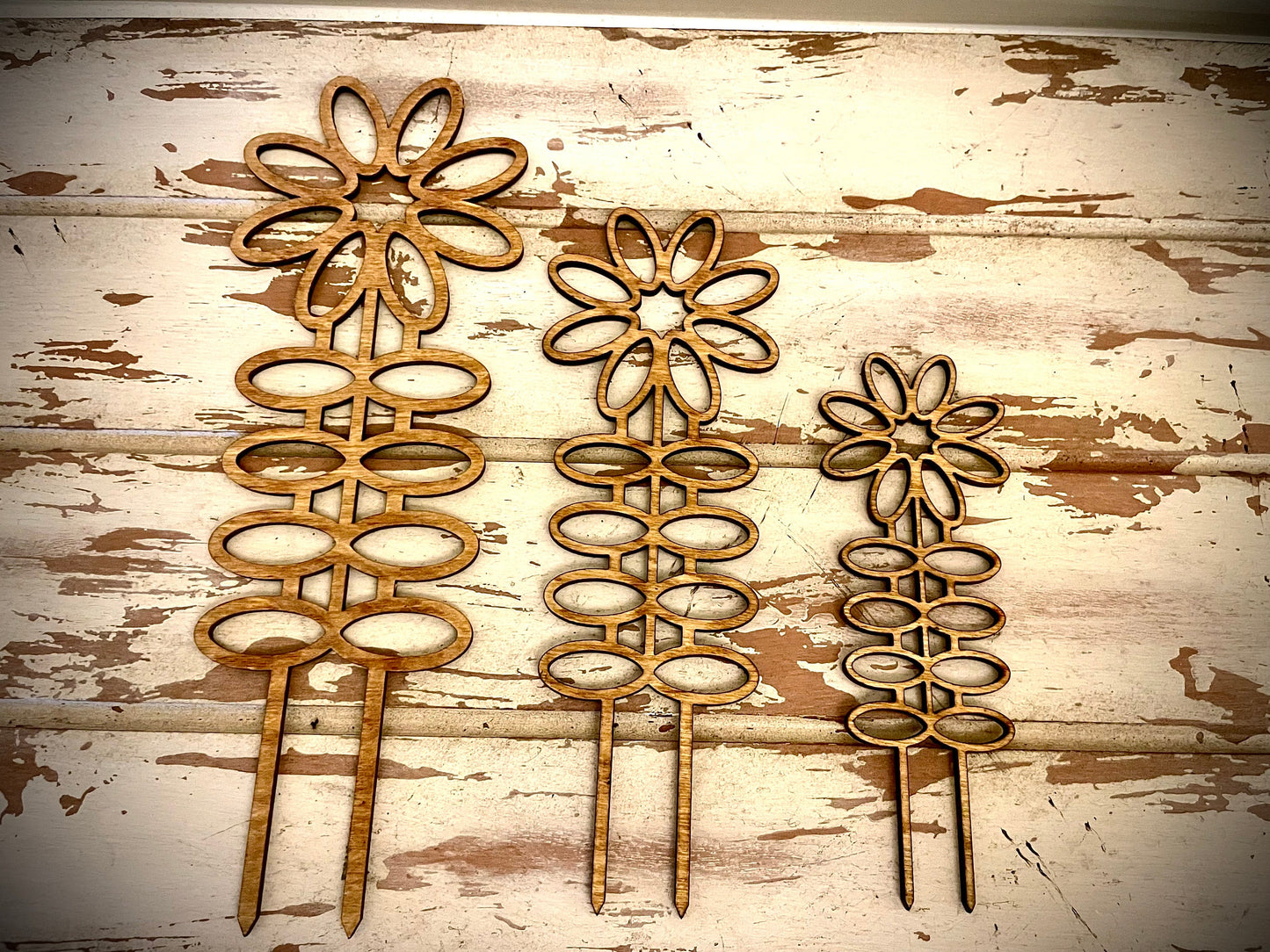 Boho Indoor Plant Trellis | Flower | Multiple Sizes & Finishes | Style F