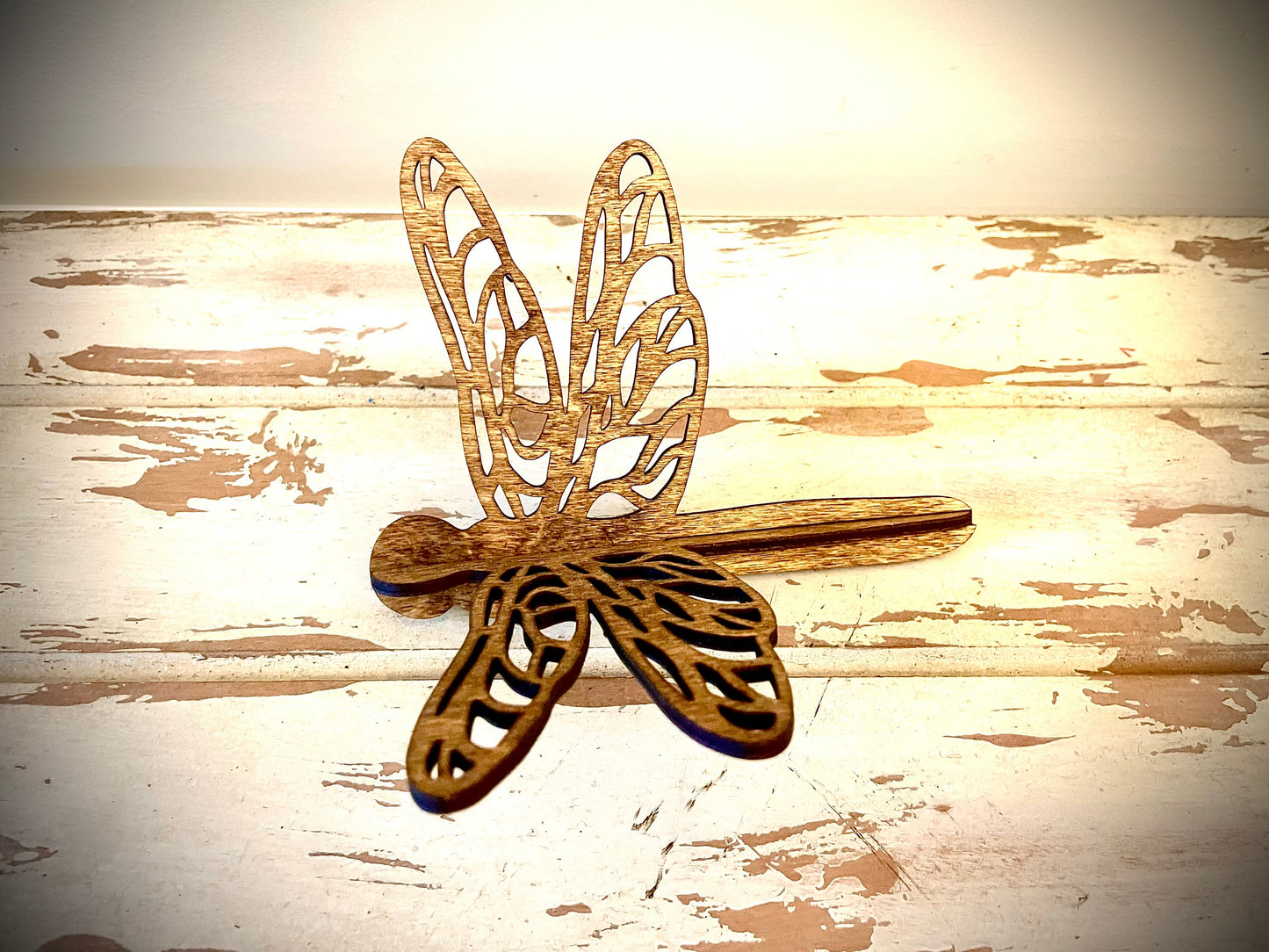 3D Dragonfly Wood Tabletop Decor | Wedding Centerpiece | 5 Sizes, 12 Finishes