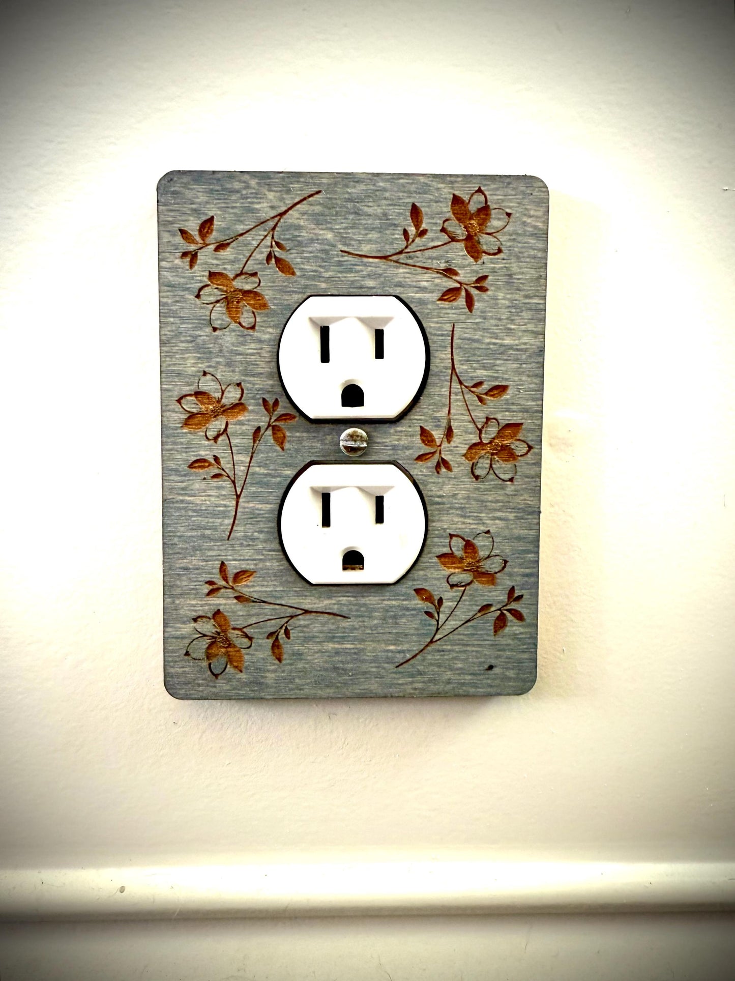 Dogwood Floral Wood Light Switch & Outlet Cover | Decora | 12 Finishes