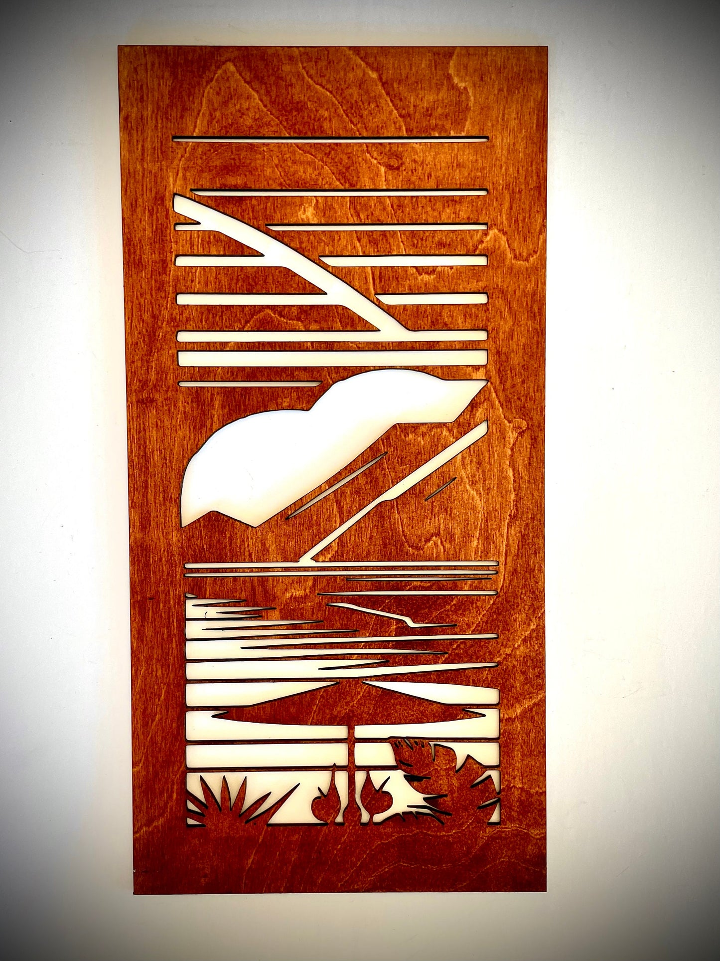 Mid Century Modern Waterfront Wood Wall Art | 3-Panel Set | Multiple Sizes & Finishes | Style F