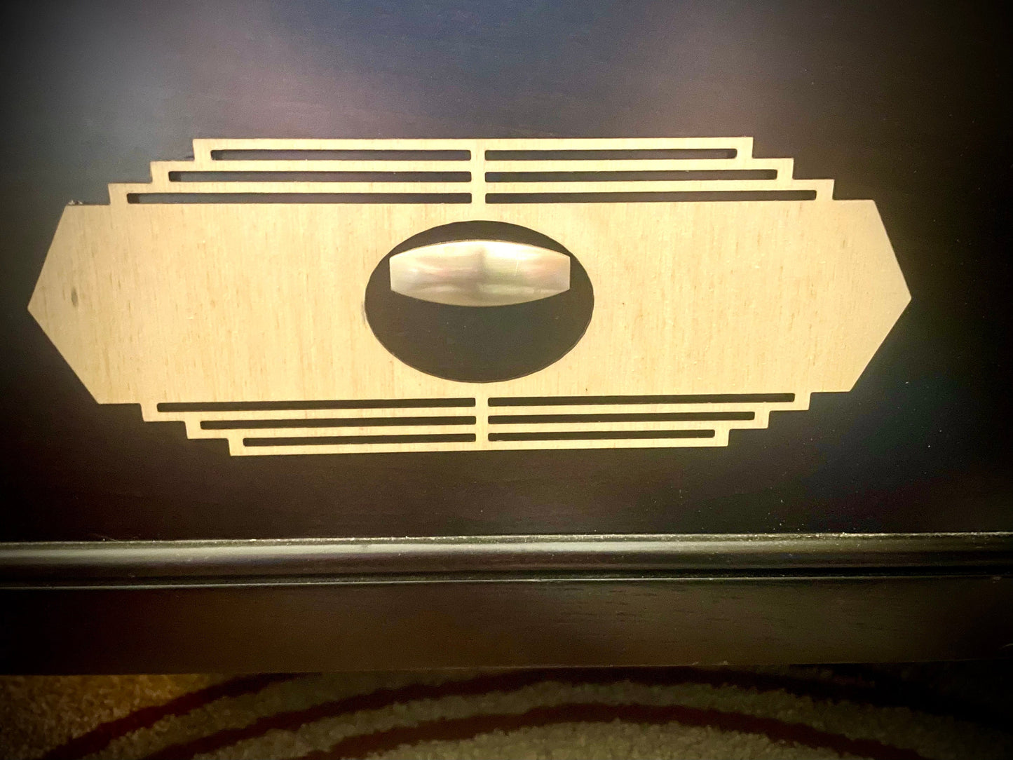 Boho Modern Art Deco wood drawer knob or pull accent (set of 2 pieces). Set B