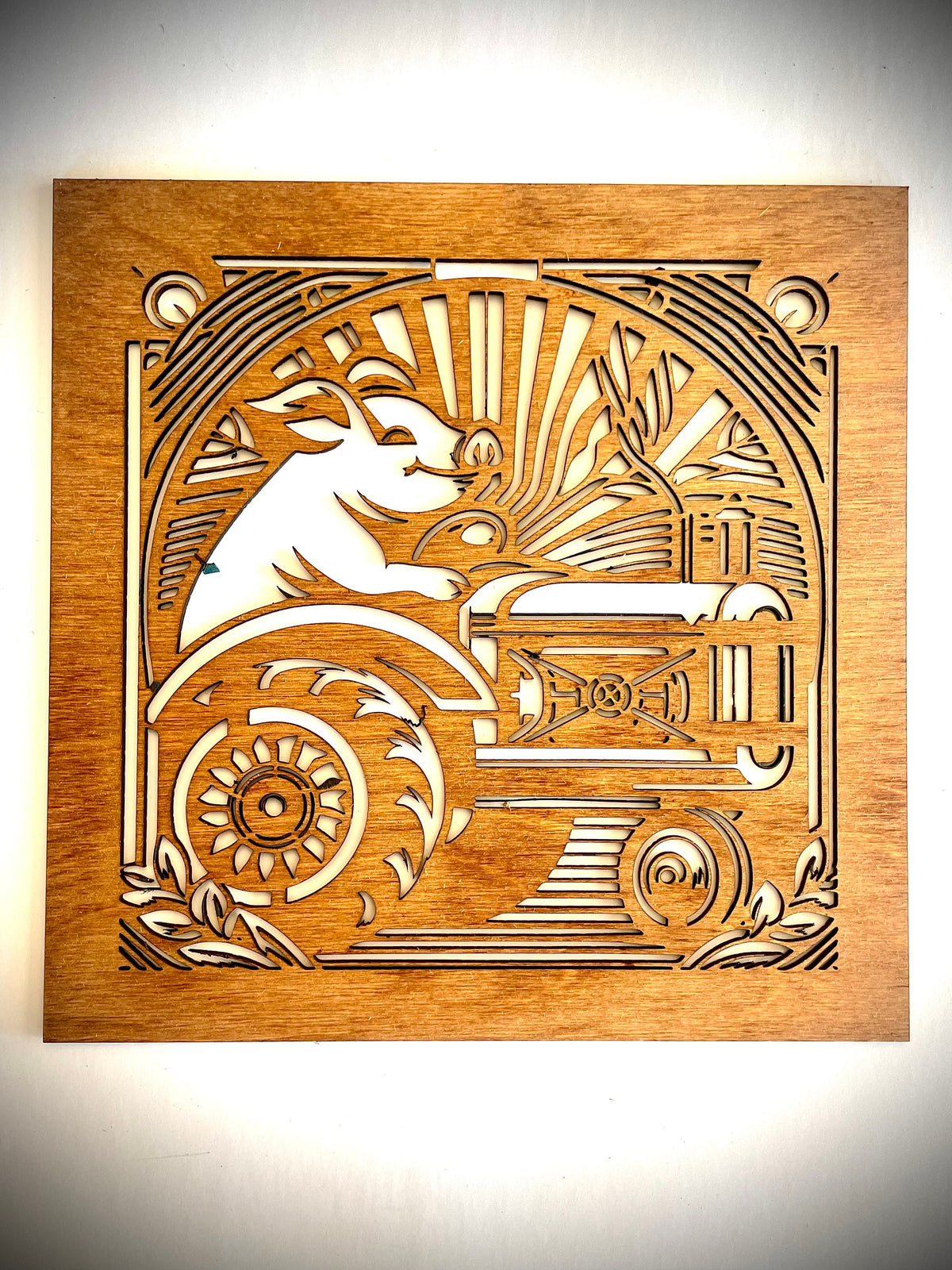 Whimsical Livestock Driving Tractors Wood Wall Art | Cow, Goat, Pig & Chicken | 4-Panel Set | Multiple Sizes & Finishes