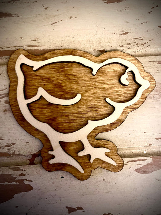Baby Chick 2-Layer Wood Refrigerator Magnet | 12 Finishes | Easter & Spring Decor